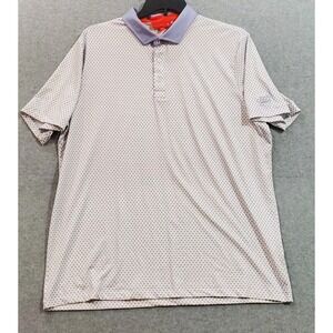 Redvanly Polo Shirt Medium Purple White Geometric Golf Performance Karsten Creek
